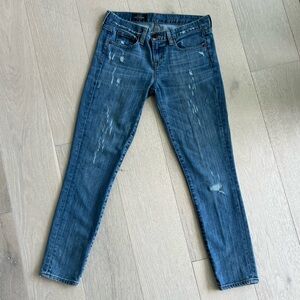 J.Crew Toothpick Ankle Distressed Jeans
